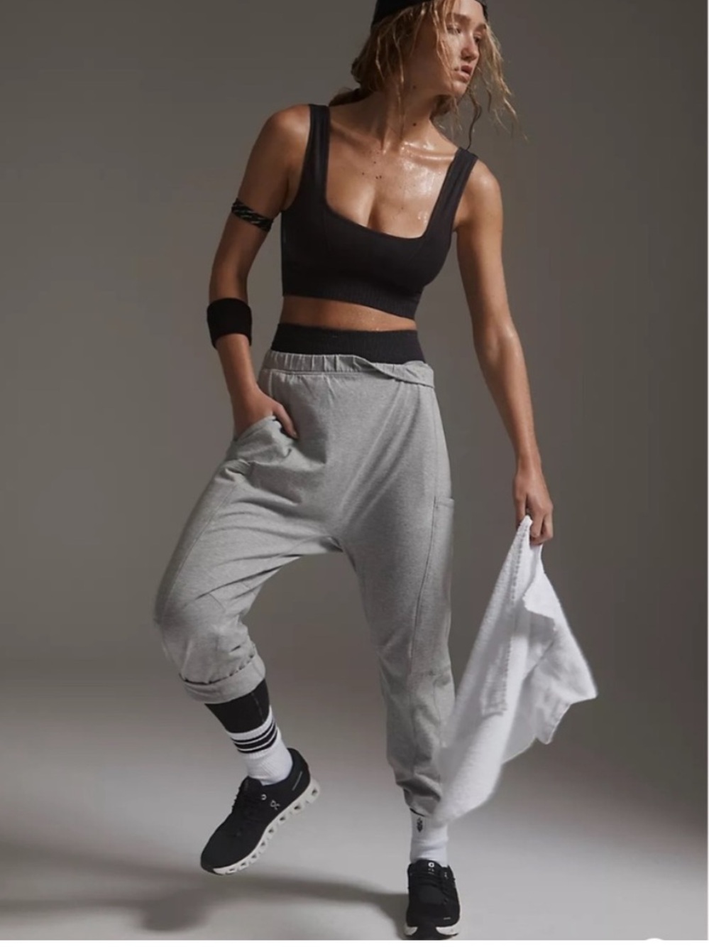 Free People Hot Shot Pants In Heather Grey